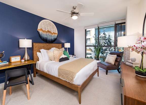 Model Pewter Design Package Bedroom at North at Totem Lake Apartments in Kirkland WA