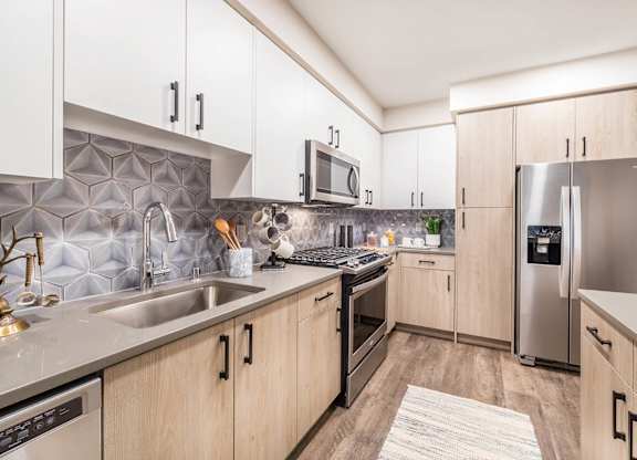 Model Pewter Design Package Kitchen at North at Totem Lake Apartments in Kirkland WA