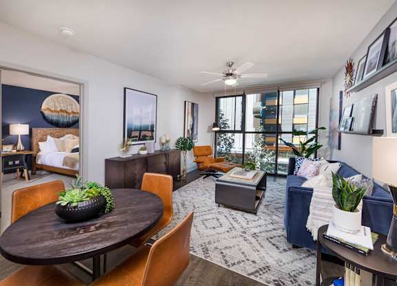 Model Pewter Design Package Living Room at North at Totem Lake Apartments in Kirkland WA
