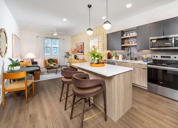 Kitchen island at The Brynn in Kirkland WA
