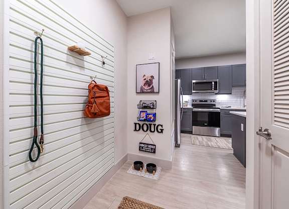 Model snow design package entry at Olivean Apartments in Broomfield CO