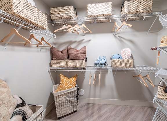 Model Terracotta Design Package Closet at West Village Poway Apartments in Poway CA