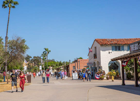 Old Town San Diego Park Walkway Near Bevel Apartments in San Diego CA