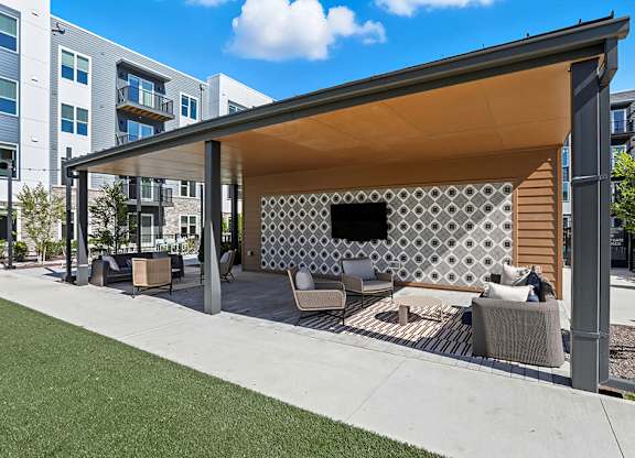 Outdoor tv cabana at Station 316 Woburn MA