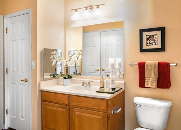 Large bathroom at River Pointe at Den Rock Apartments in Lawrence, MA