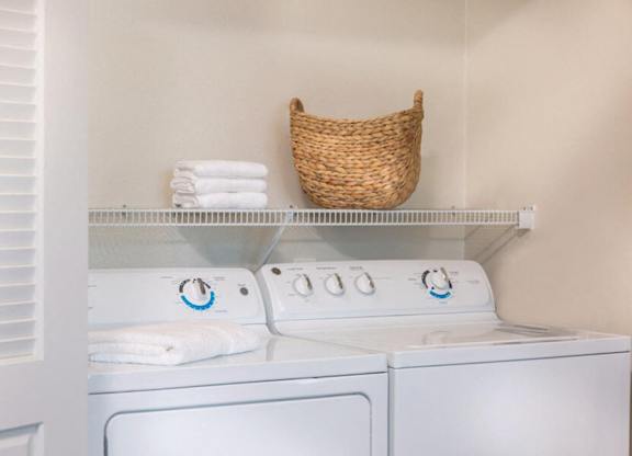 full size washer dryer at River Pointe at Den Rock Apartments in Lawrence, MA