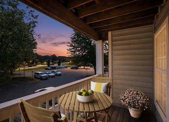 Patio at Weston Circle Apartments in Fredericksburg VA