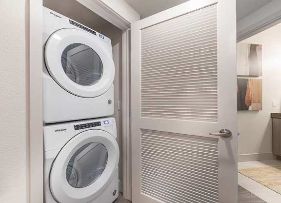 Stacked laundry at The Braydon Apartments in Napa CA
