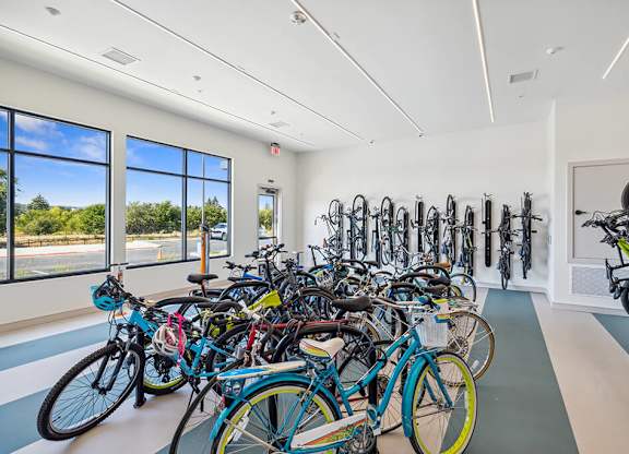 Bike room at The Braydon Apartments in Napa CA