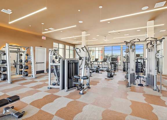 Fitness center bikes at The Braydon Apartments in Napa CA