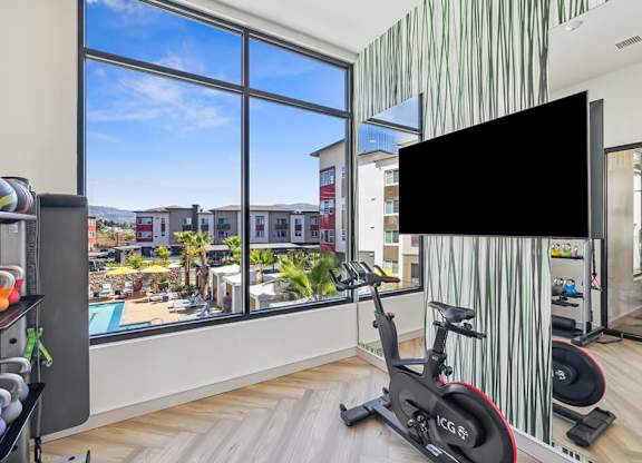 Fitness center studio at The Braydon Apartments in Napa CA