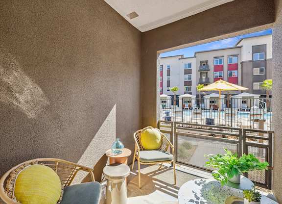 Patio at The Braydon Apartments in Napa CA