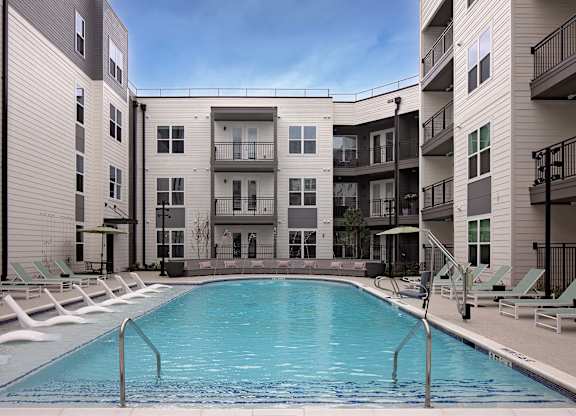 Large outdoor pool at Wayfern Apartments in Sandy Springs GA