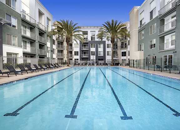 Pool at Main and Jamboree Apartments in Irvine CA