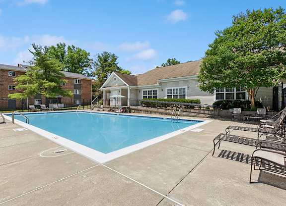 Outdoor swimming pool at Parklane Apartments in Gaithersburg MD