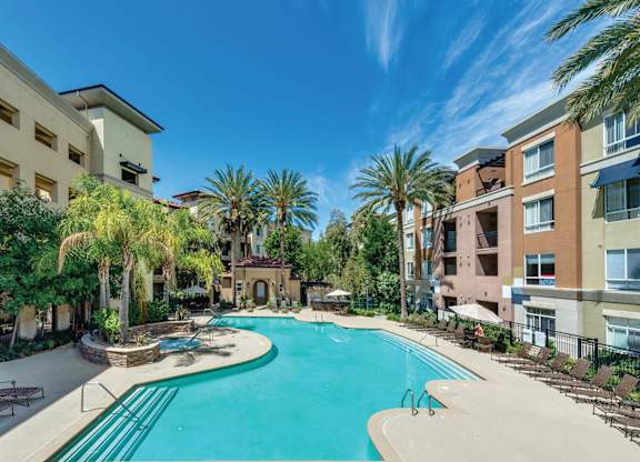 Pool at Madison at Town Center Apartments in Santa Clarita CA