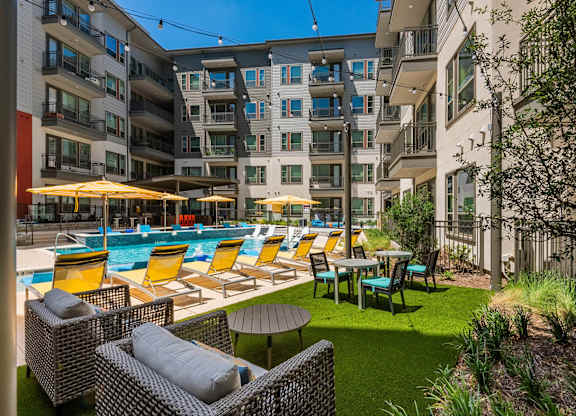 Pool Deck at Opal Legacy Central in Plano TX