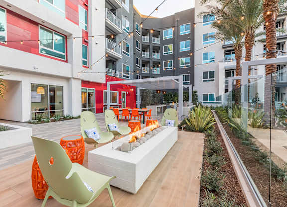 Pool Vibe Fire Table at Vita Apartment Homes in Orange CA