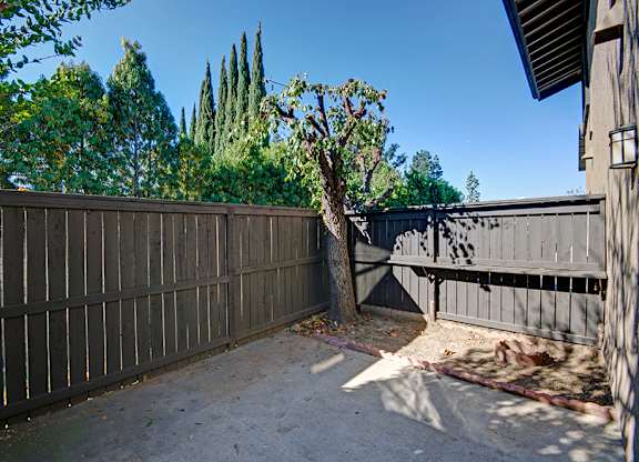 Private patio at Westchester Park in Tustin CA