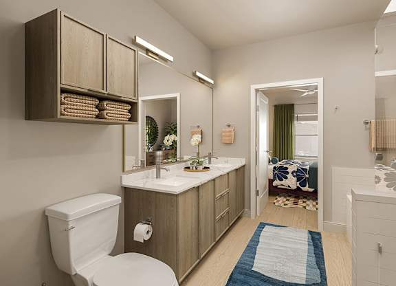 Bathroom counters at Hawkley Apartments in Milford MA