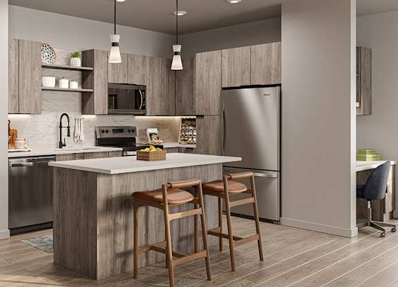 Kitchen at The Penstone Apartments and Townhomes in South Walpole MA