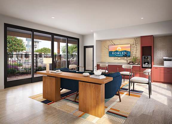 Social lounge seating at Rowlen Apartments in Broomfield CO
