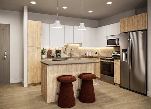 Kitchen at Rowlen Apartments in Broomfield CO