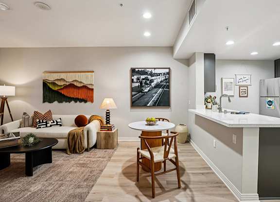 Renovated Model Dining at Haven at Del Mar Station Apartments in Pasadena CA