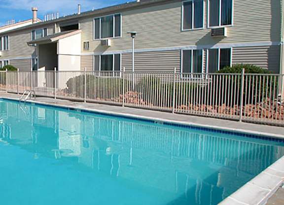 Outdoor pool at Ridgemoor Apartment Homes in Lakewood CO