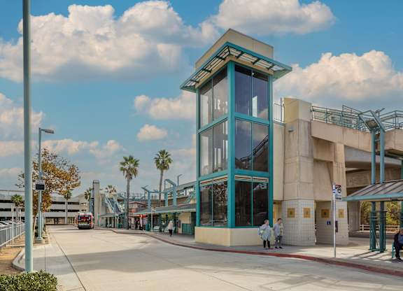 Glass building near Rivair Apartment Homes
