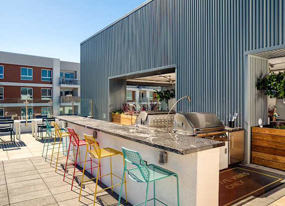 Rooftop Euphoria Grill at Chroma Apartment Homes in Canoga Park CA