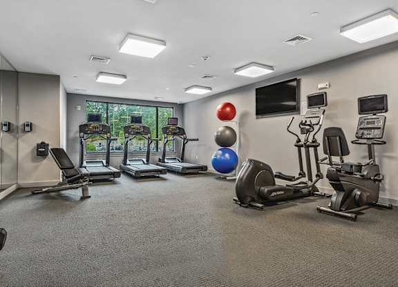 Fitness center at Slate at Andover in Andover MA