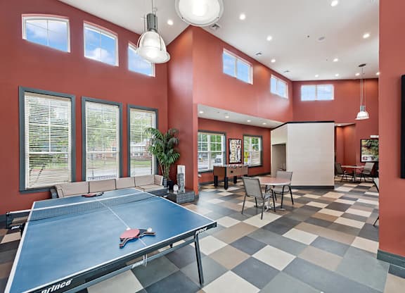 Game room ping pong at Westerchester at the Pavillions in Waldorf MD