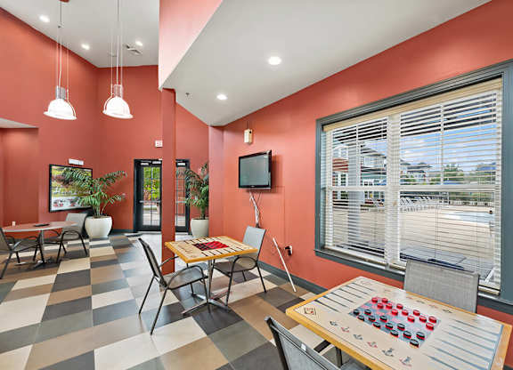 Social lounge game room at Westerchester at the Pavillions in Waldorf MD