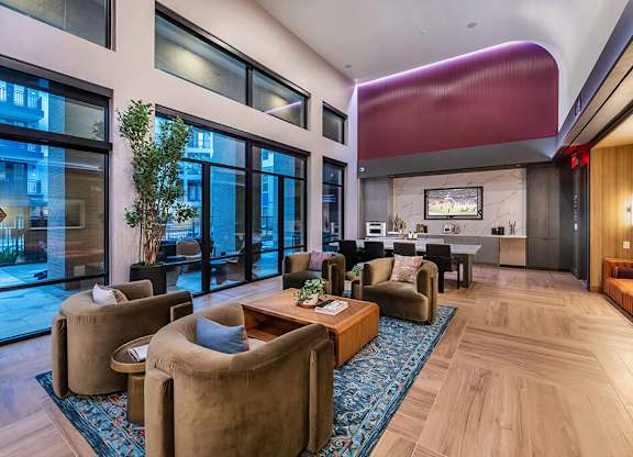 Social lounge at Heights at 1520 Apartments in Houston TX