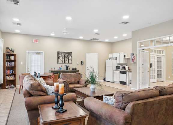 Social lounge at Park Village Apartments in Conroe TX