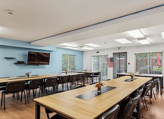 Social lounge at Woodrose Senior Affordable Apartments in Bellingham WA