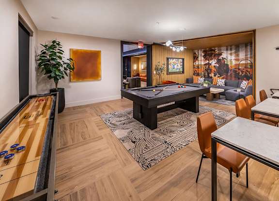 Social lounge games at Heights at 1520 Apartments in Houston TX