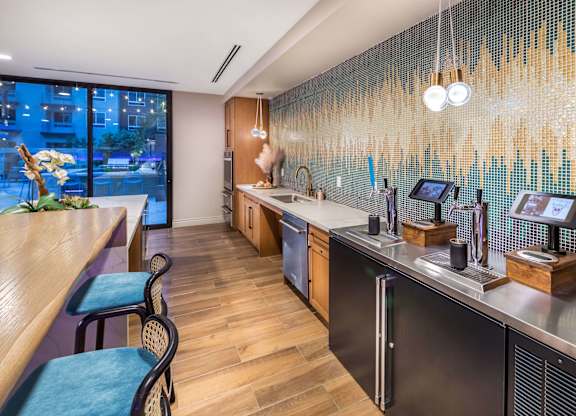 Social Lounge Harmony Beer Taps at Avel Apartment Homes in Orange CA