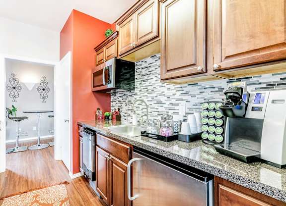Social lounge kitchen at Landmark at Wynton Pointe Apartment Homes in Nashville TN