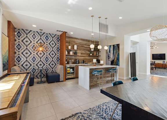 Social Lounge Kitchen and Co Work at Marquessa Villas Apartments and Townhomes in Corona CA