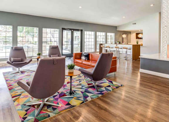 Social lounge seating area at Kaleidocope Apartment Homes in Las Vegas NV