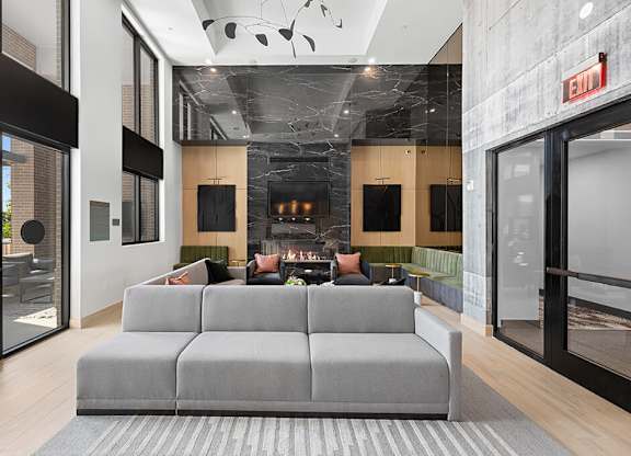 Social lounge seating area at East Bend Apartments in Houston TX