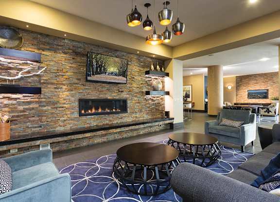 Social Lounge with seating area at The Douglas Apartments in Denver