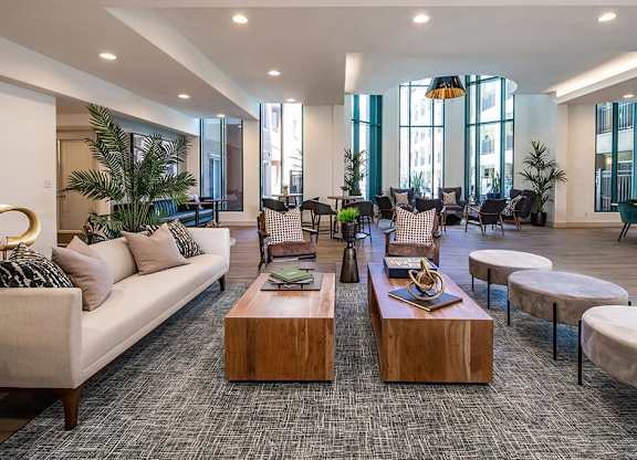 Social lounge seating at Caprielle Apartments in San Diego CA