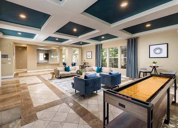 Social lounge game at Campana Crown Valley Apartments in Mission Viejo CA