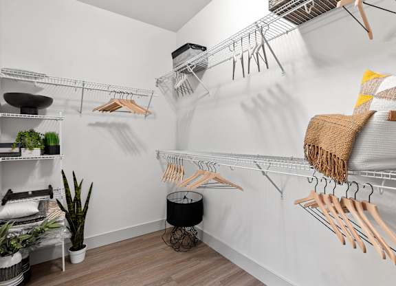 Spacious walk in Closet at VERO Apartments in Chelsea MA