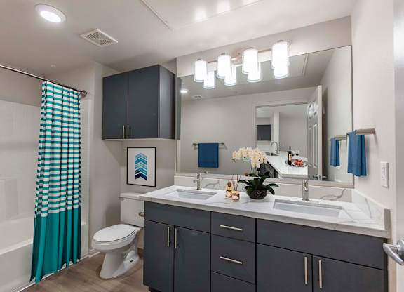 Bathroom at Caprielle Apartments in San Diego CA