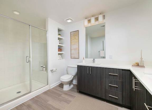 Bathroom at Main and Jamboree Apartments in Irvine CA