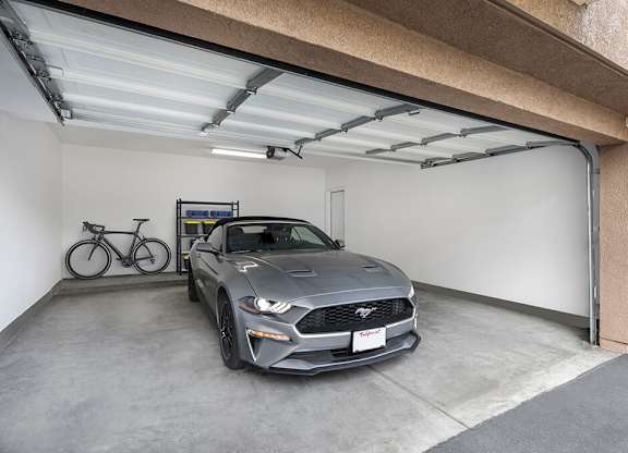 Townhome garage at Cresterra Apartments in San Marcos CA